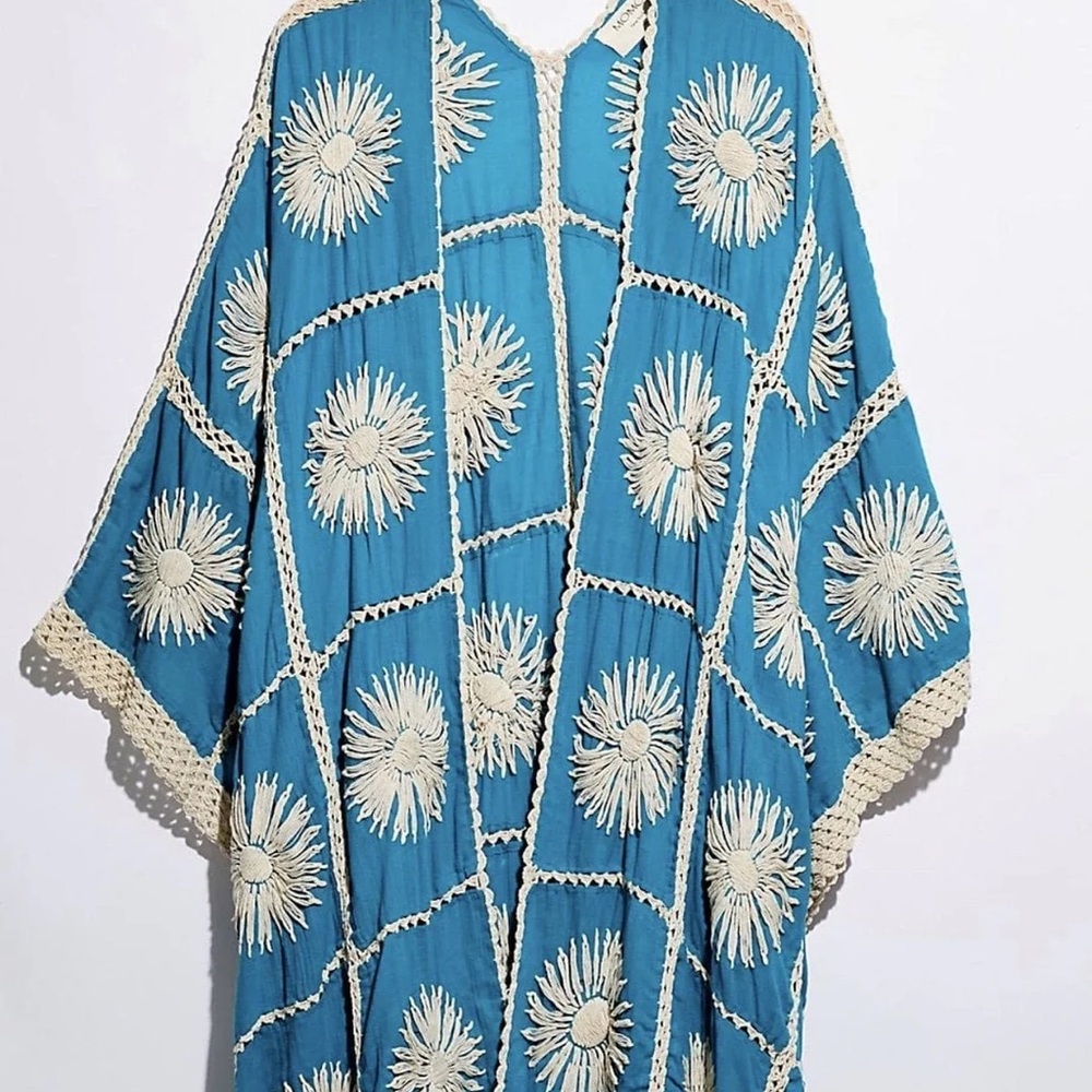 NWOT Free People x MOMO New York Flora Crochet Kimono